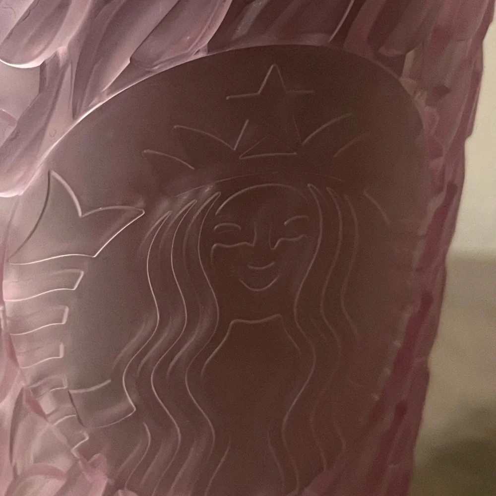 Starbucks Tumbler Light Pink Chain-Link cup 2024 Pastel Matte Cup 16oz